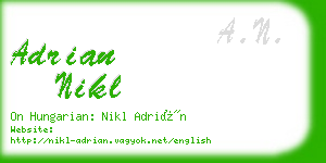 adrian nikl business card